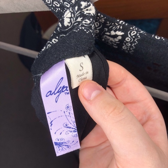 ALYA Black/White Sleeveless Dress Sz S - Picture 5 of 7